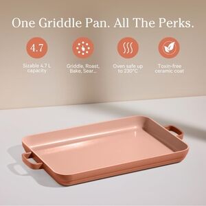 Our place oven pan , large, spice/coral FIRM